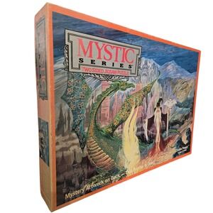 BUFFALO‎ GAMES Mystic Series Two Sided Jigsaw Puzzle 513 Dragon Wizard Art